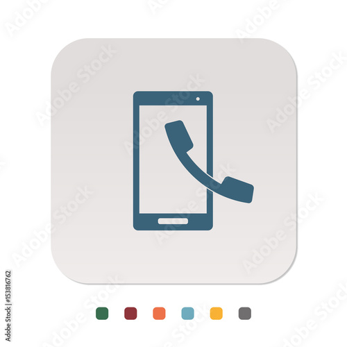 Papier Icon - Smartphone Anruf