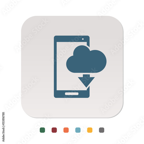 Papier Icon - Smartphone Wolke