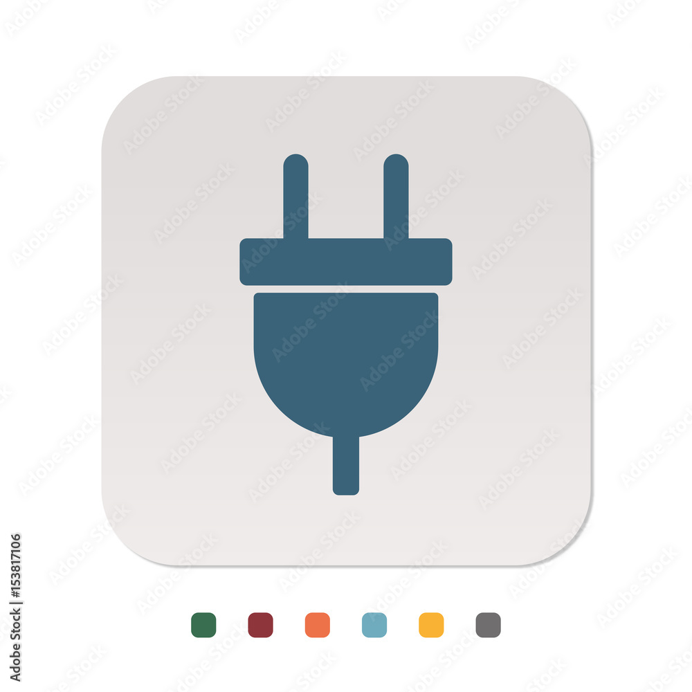 Obraz premium Papier Icon - Stecker