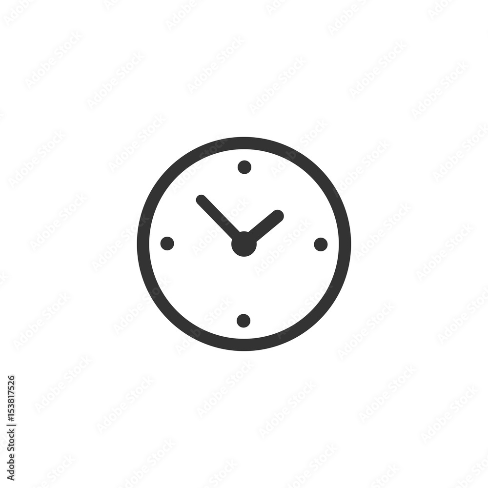 Clock, time icon isolated on white background Clock, time icon isolated on white background