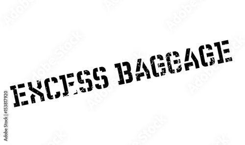 Excess Baggage rubber stamp. Grunge design with dust scratches. Effects can be easily removed for a clean, crisp look. Color is easily changed.