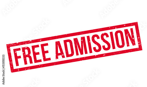 Free Admission rubber stamp. Grunge design with dust scratches. Effects can be easily removed for a clean, crisp look. Color is easily changed.