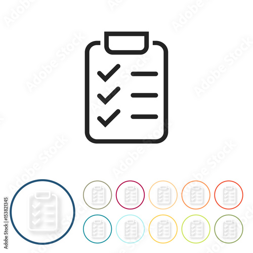 Bunte 3D Buttons - Checkliste