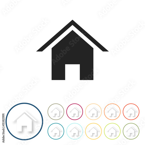 Bunte 3D Buttons - Haus