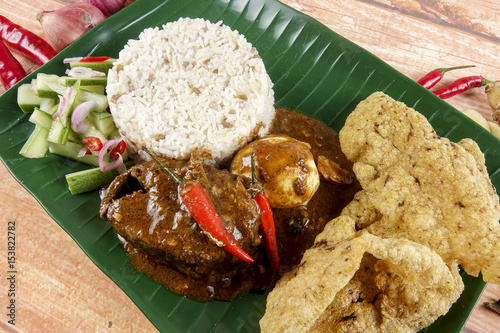 Nasi dagang, a popular Malaysian meal on the east coast of the Malaysian Peninsular.