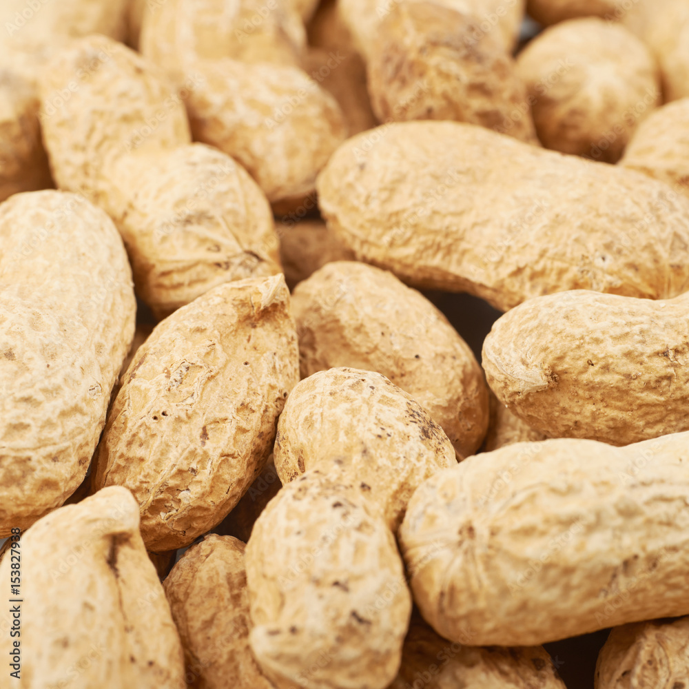 Surface coated with peanuts