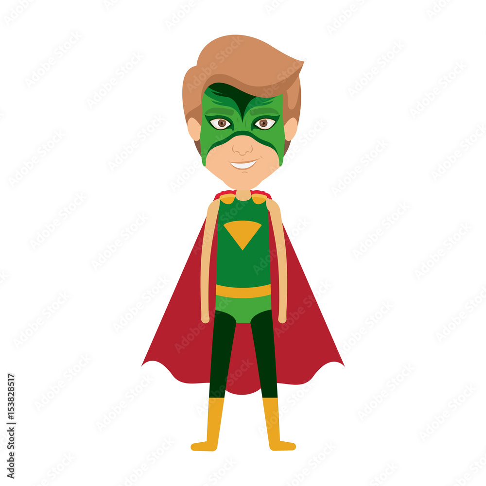 colorful silhouette with standing male superhero and without contour vector illustration colorful silhouette with standing male superhero and without contour vector illustration
