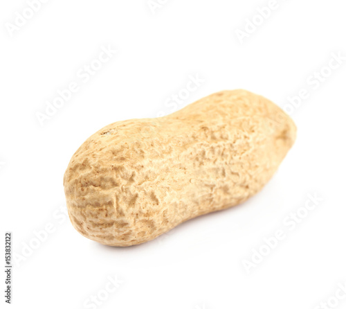 Single peanut in a shell isolated