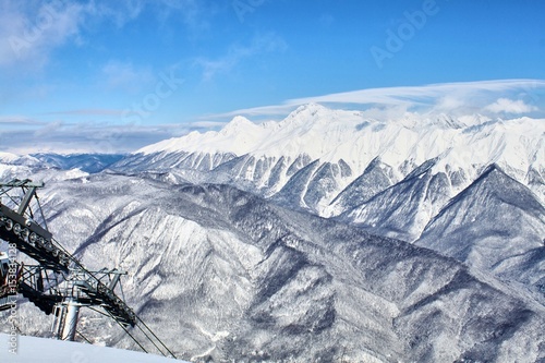 The Caucasian mountain range. Krasnaya Polyana mountain resort © Viacheslav