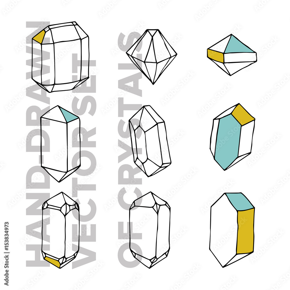 Vector symbol of ink crystal with geometrical linear flat diamond. Vector symbol of ink crystal with geometrical linear flat diamond.