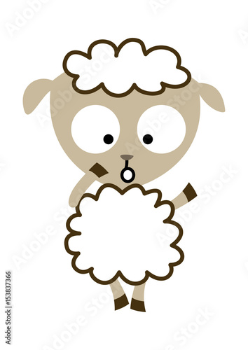 wandering baby sheep