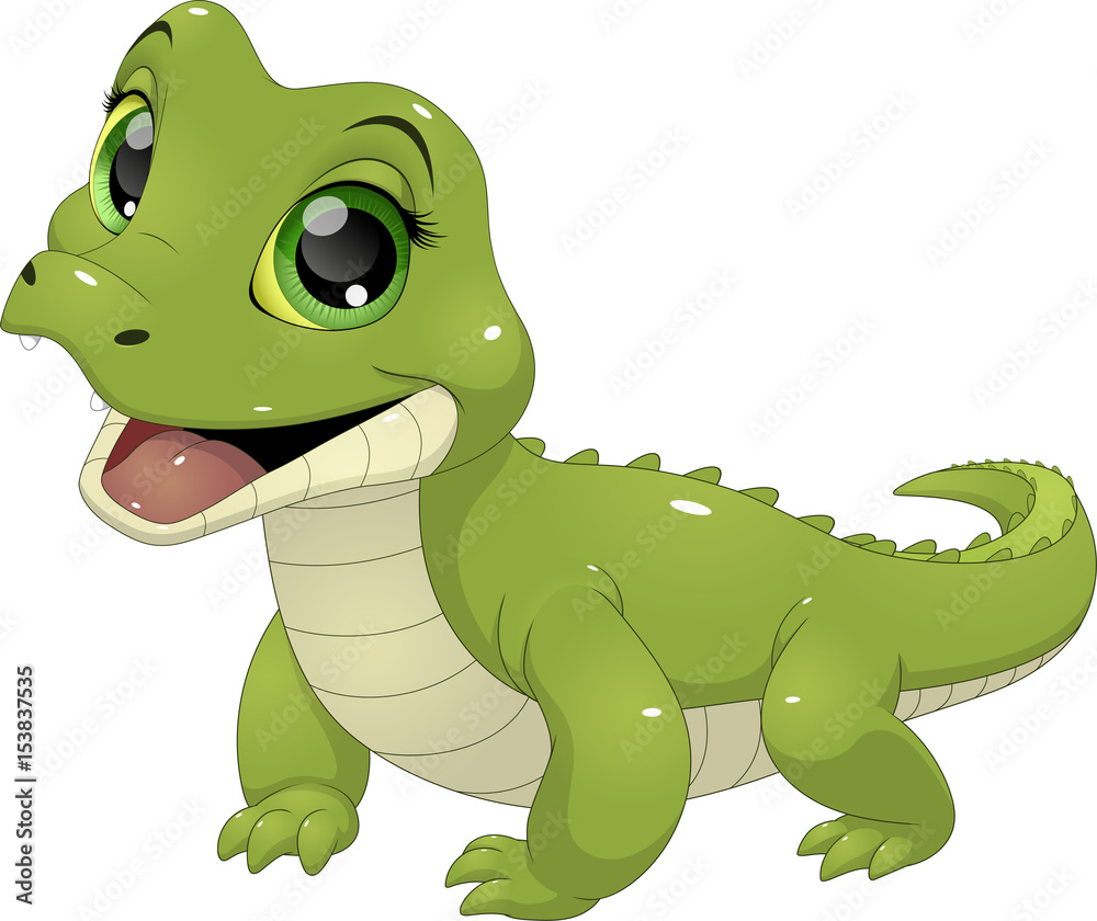 Fototapeta premium Cute funny crocodile