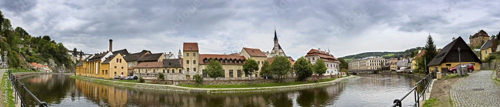 Cesky Krumlov. Czech Republic. Panorama of city