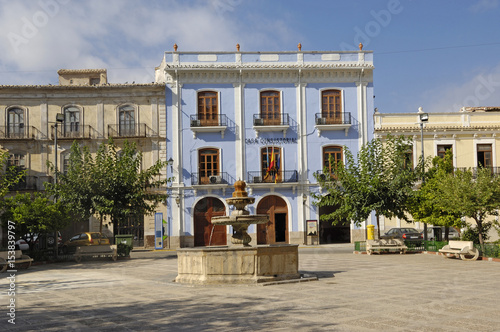 Town hall and square in Chelva, Comunitat Valenciana, Spain photo