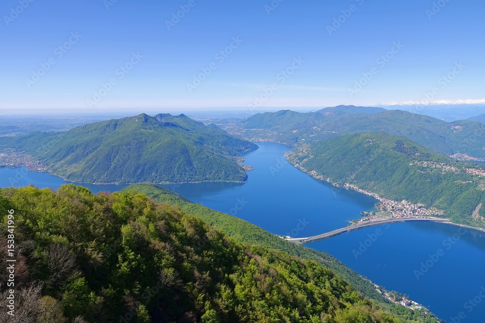 Luganersee vom Sighignola, Italien  - Lake Lugano as seen from Sighignola