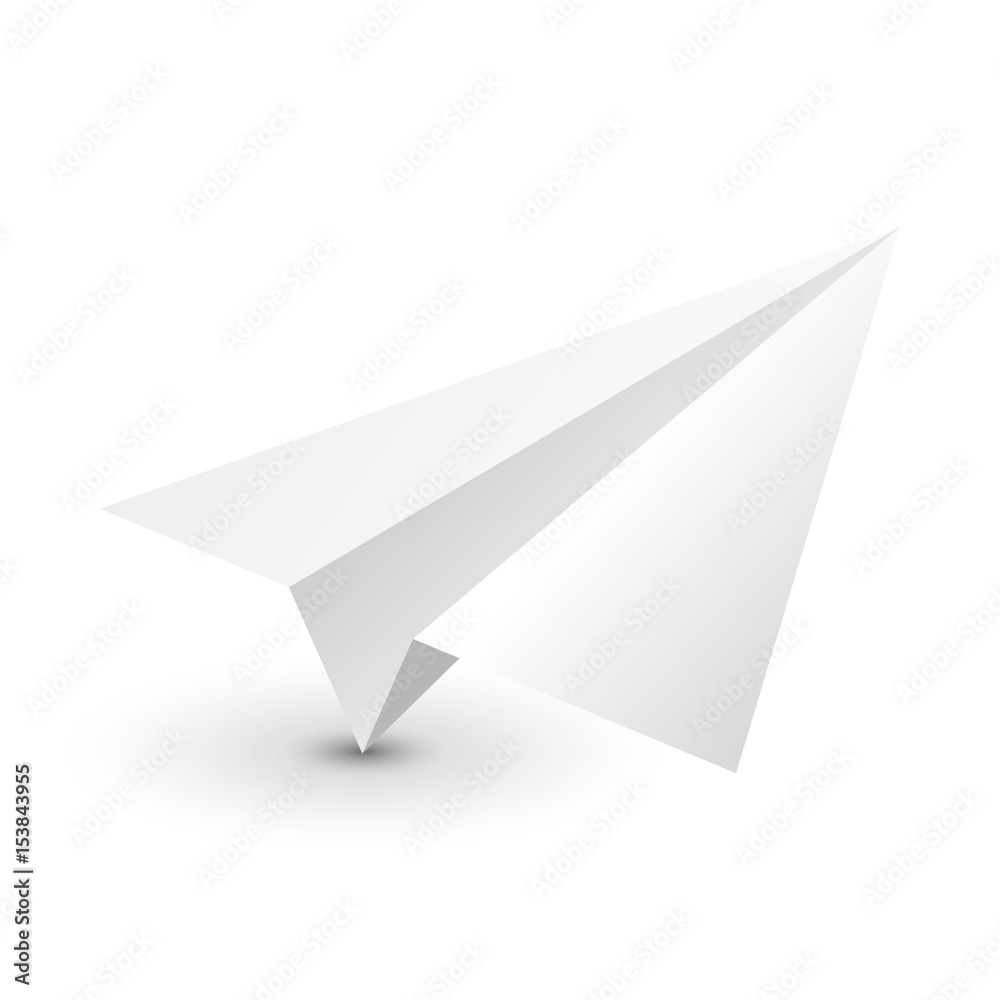 Paper plane isolated on a white background Paper plane isolated on a white background