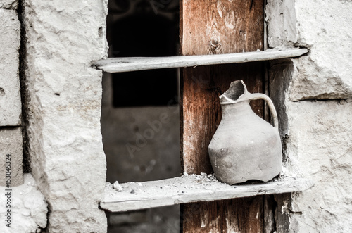 Old and broken vase photo