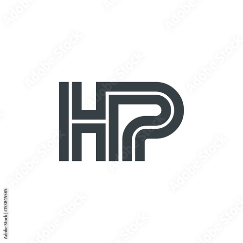 Initial Letter HP Linked Design Logo