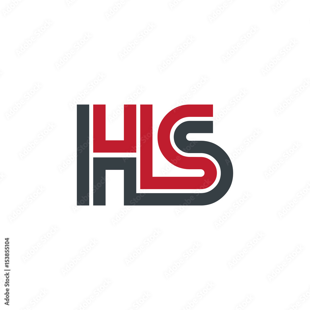 Initial Letter HS Linked Design Logo Initial Letter HS Linked Design Logo