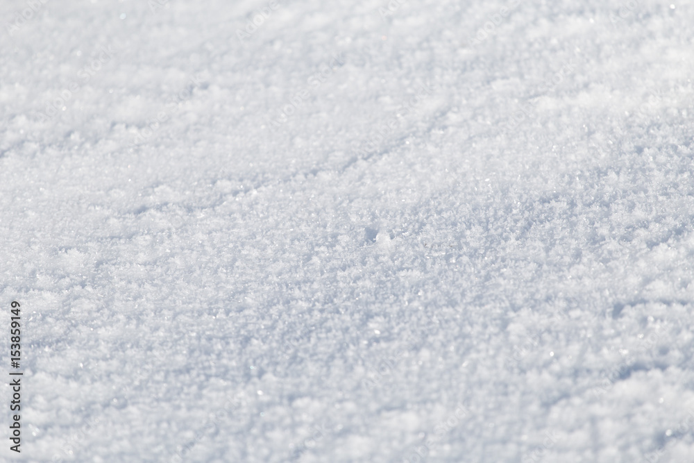 Closeup of a snow layer