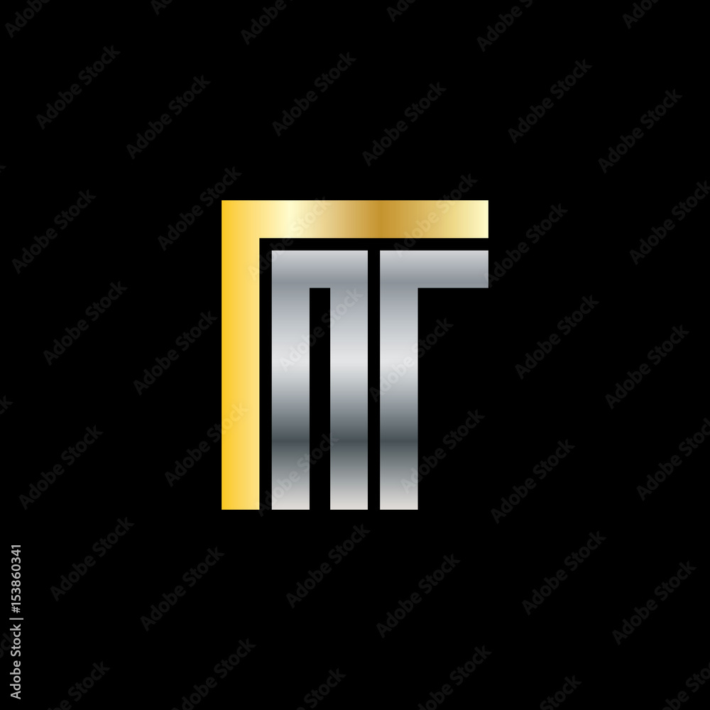 Initial Letter IT NT Linked Design Logo Initial Letter IT NT Linked Design Logo