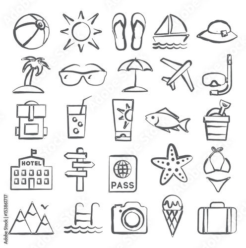 Summer Doodle Icons