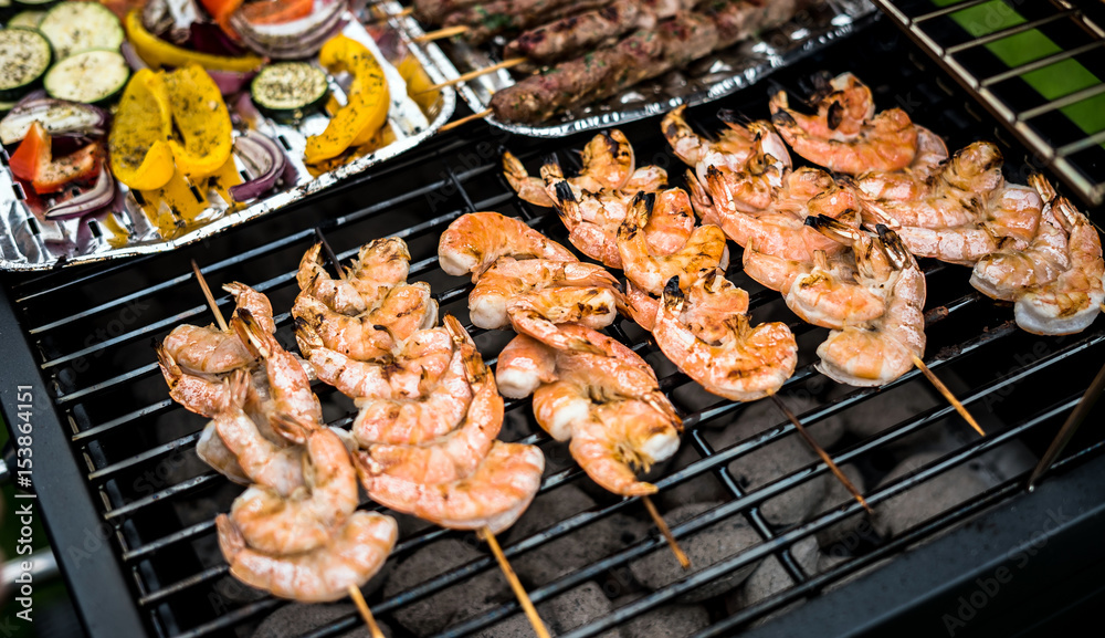 BBQ Grill Meat and Seafood