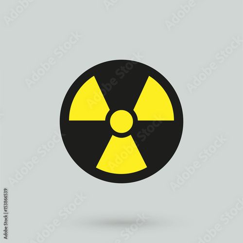 Radiation danger icon vector