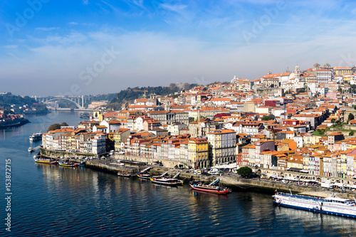 Fototapeta Naklejka Na Ścianę i Meble -  PORTO, PORTUGAL - November 17, 2016. Sold town of Porto and river, Portugal, Europe