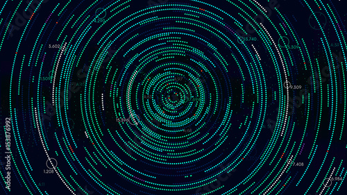 Analytical spiral of information, futuristic infographics, vector background