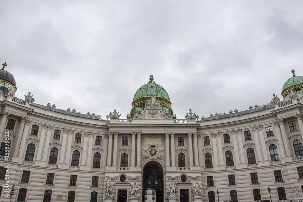 Ornate Michaelertor gate in the Hofburg in Vienna, Austria