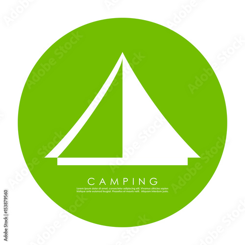 Tent vector icon