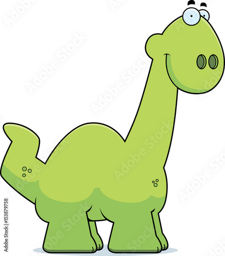 Smiling Cartoon Apatosaurus