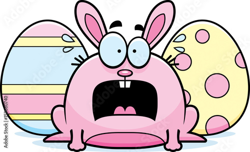 Terrified Cartoon Easter Bunny