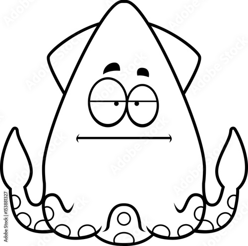 Bored Cartoon Squid