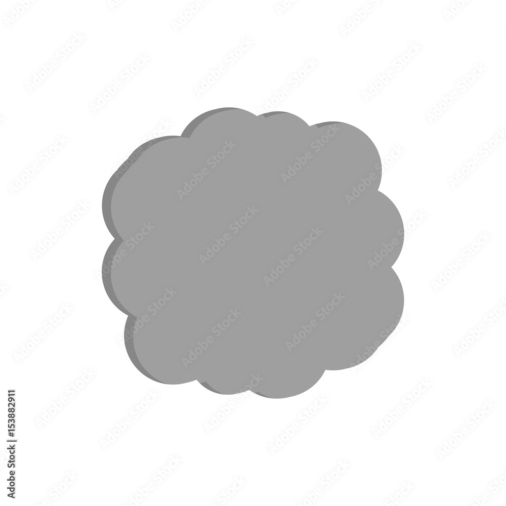 gray cloud icon over white background. vector illustration gray cloud icon over white background. vector illustration