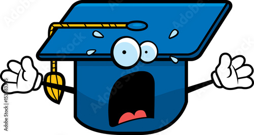 Scared Graduation Cap