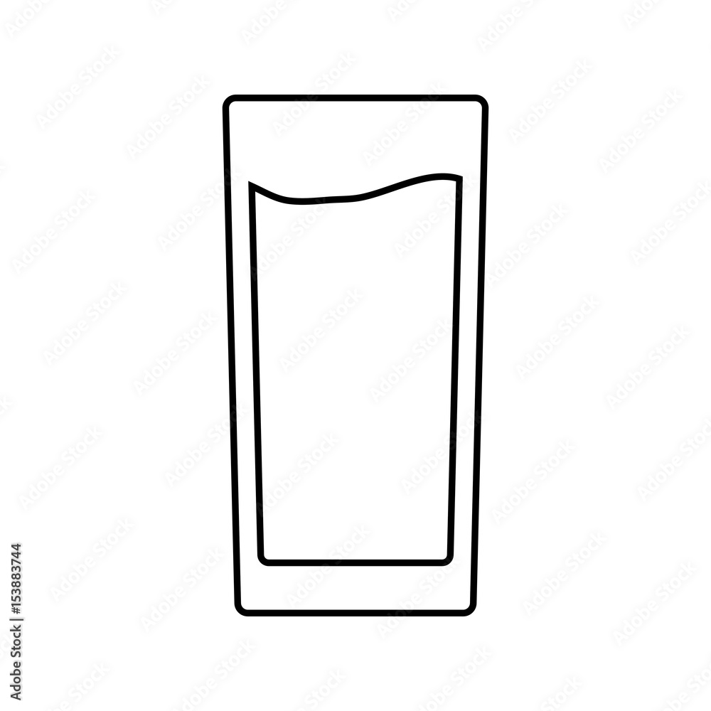glass icon over white background. vector illustration