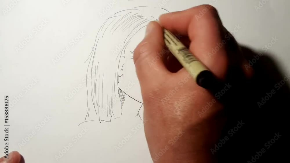 Timelapse van het teken proces