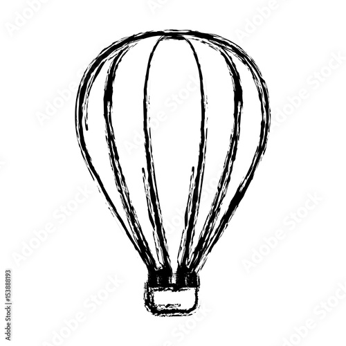 hot air balloon icon over white background. vector illustration