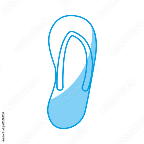 flip flop icon over white background. vector illustration