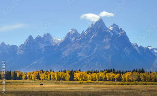 view of Teton Range in Grand Teton National Park