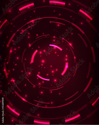 Neon circles abstract background