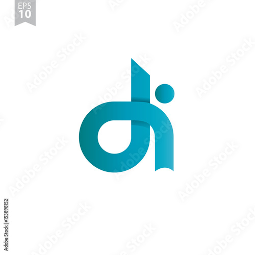 Initial Letter DI Rounded Lowercase Logo photo