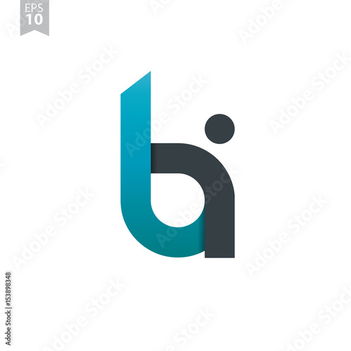 Initial Letter BI Rounded Lowercase Logo