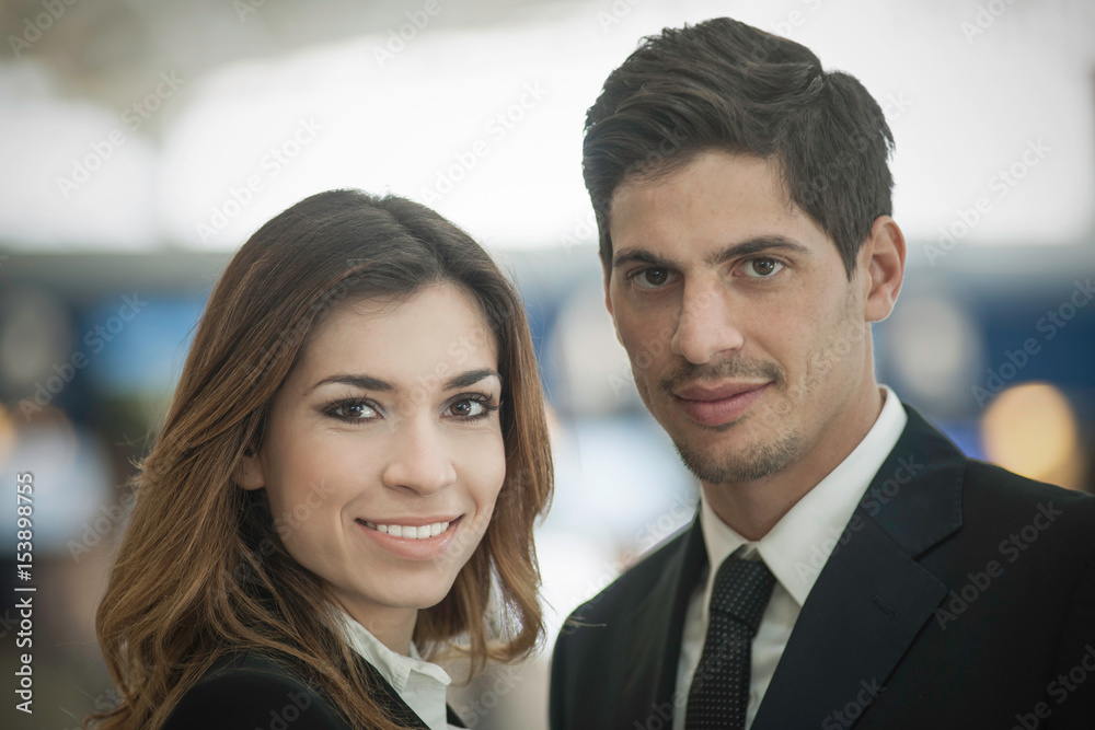 Portrait of businesspeople smiling to camera Portrait of businesspeople smiling to camera