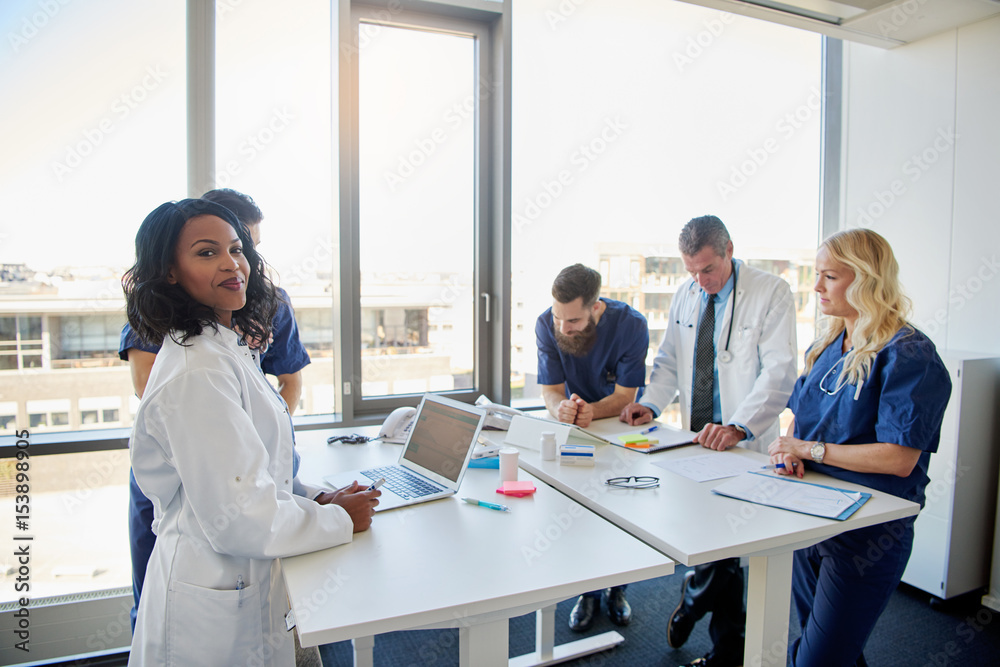 Meeting with doctors in the clinic at hospital