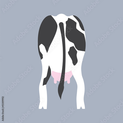 Cow Bottom Vector Illustration