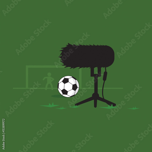 Furry Sport Microphone Vector Illustration