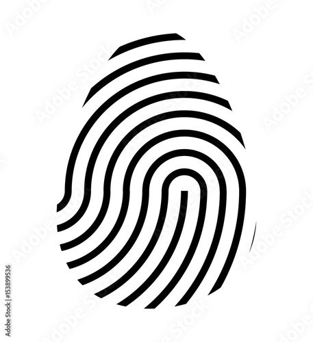 fingerprint logo vector symbol icon design.